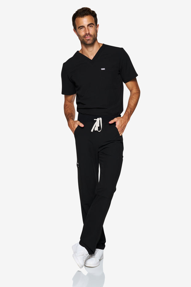 Pantalón recto negro | Colección Choque | Hombres 